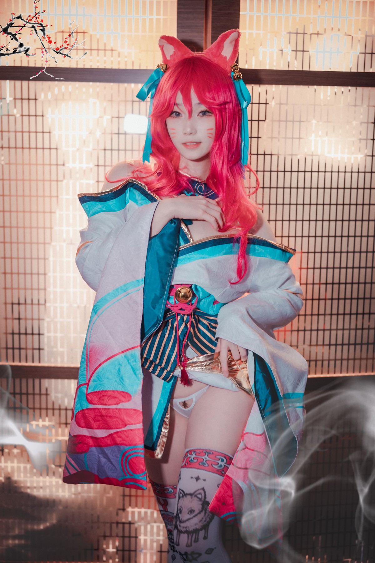 xgyw.top_[DJAWA]No.050_BamBi_Spirit Blossom Ahri主题半脱性感服饰露豪乳遮点诱惑写真145P