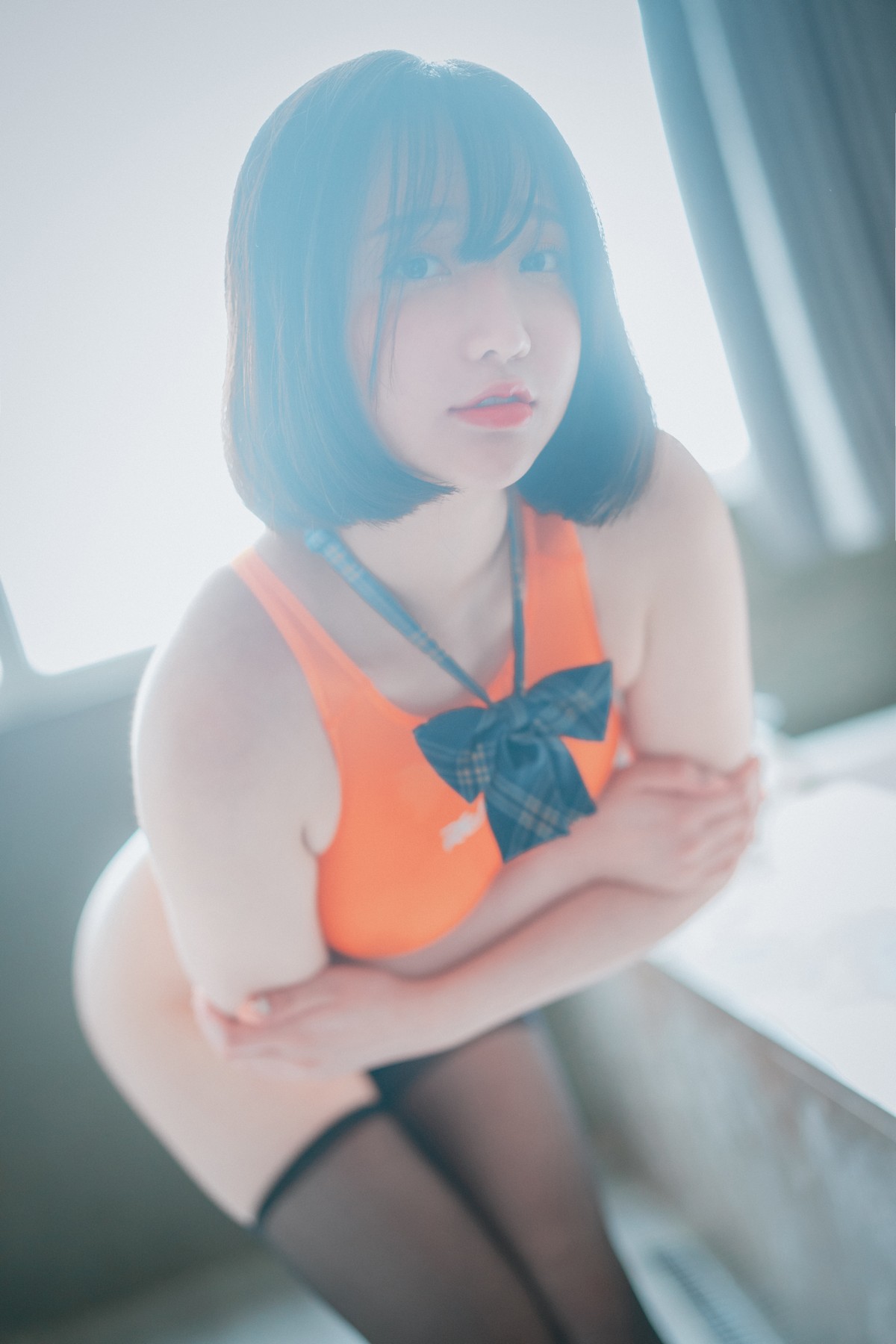 xgyw.top_[DJAWA]No.051_模特Yeeun_Swimming Lessons主题私房粉红泳装配黑丝袜诱惑写真155P