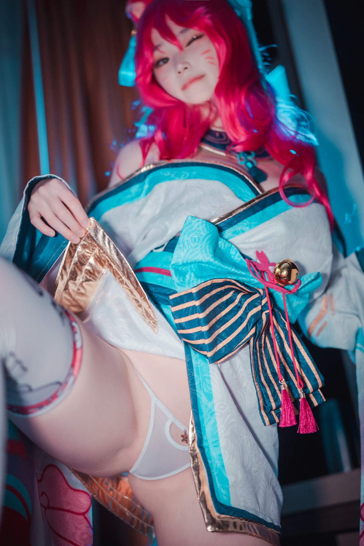 xgyw.top_[DJAWA]No.050_BamBi_Spirit Blossom Ahri主题半脱性感服饰露豪乳遮点诱惑写真145P