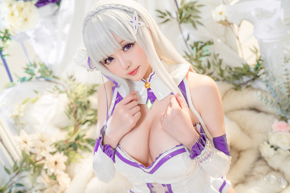 xgyw.top_Coser小姐姐星之迟迟爱蜜莉雅主题私房性感低胸连体衣配白丝袜完美诱惑写真97P