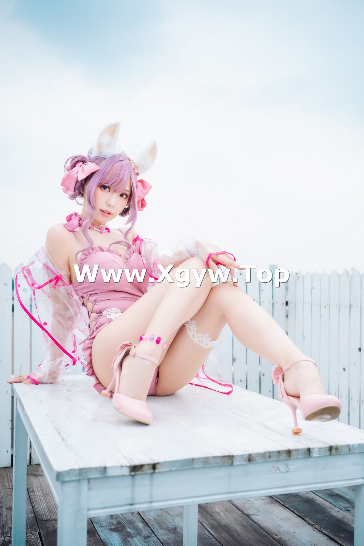 xgyw.top_Coser妹子Ely_eee-Original Swimsuit主题性感粉红连体衣 黑色内衣完美诱惑写真114P