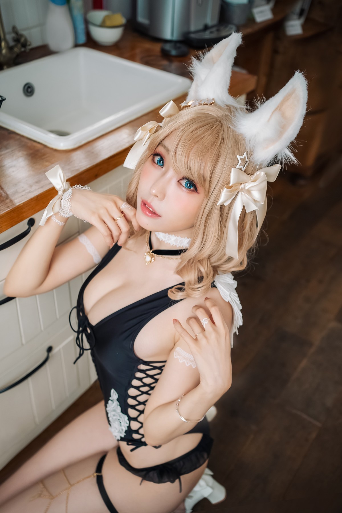 xgyw.top_Coser妹子Ely_eee-Original Swimsuit主题性感粉红连体衣 黑色内衣完美诱惑写真114P