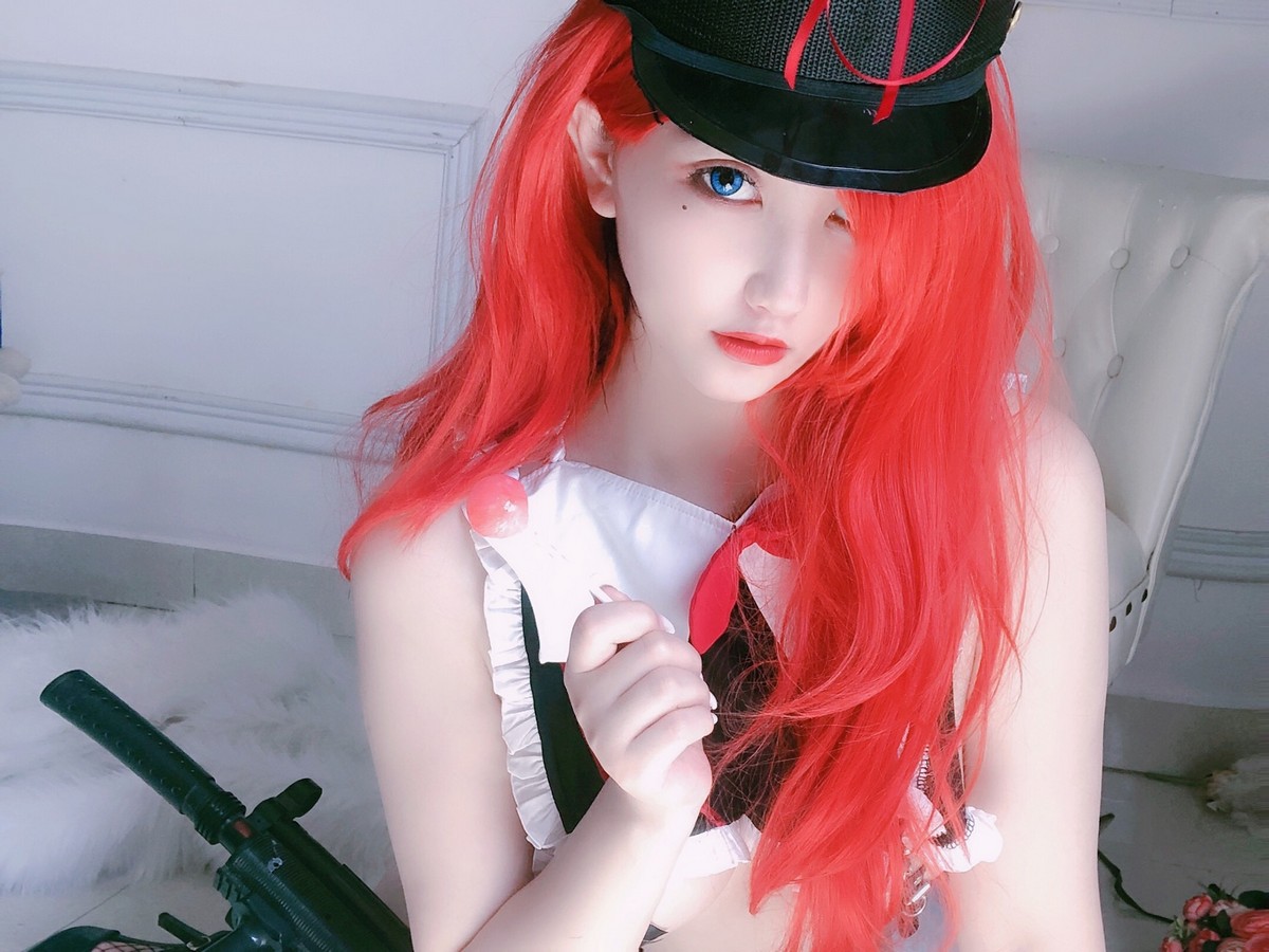 xgyw.top_网络美女橙橙yo红发美女战士主题私房性感黑色内衣露豪乳遮点极致诱惑写真52P
