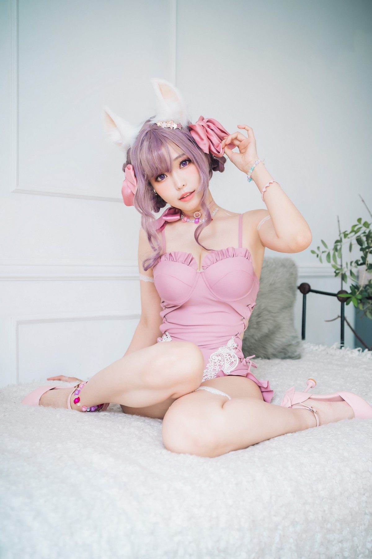 xgyw.top_Coser妹子Ely_eee-Original Swimsuit主题性感粉红连体衣 黑色内衣完美诱惑写真114P