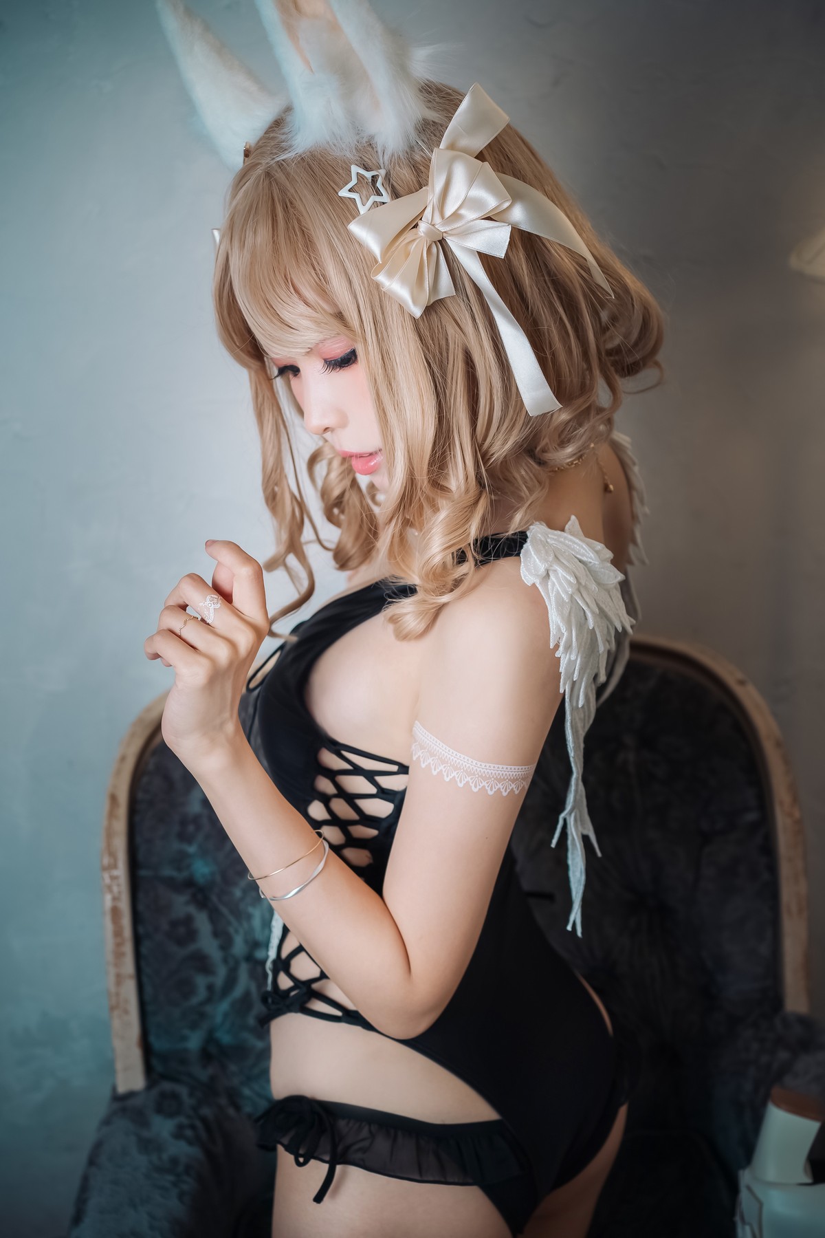 xgyw.top_Coser妹子Ely_eee-Original Swimsuit主题性感粉红连体衣 黑色内衣完美诱惑写真114P
