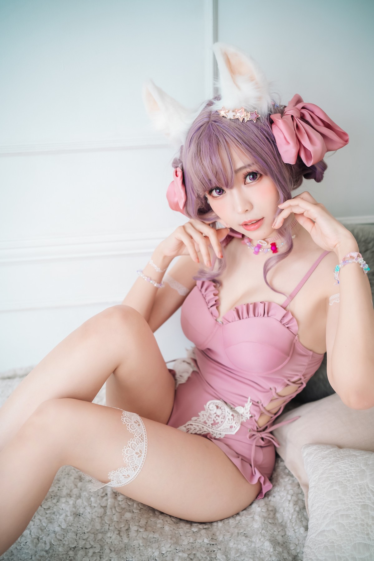 xgyw.top_Coser妹子Ely_eee-Original Swimsuit主题性感粉红连体衣 黑色内衣完美诱惑写真114P
