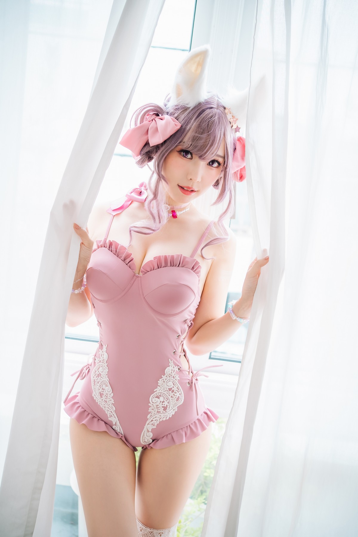 xgyw.top_Coser妹子Ely_eee-Original Swimsuit主题性感粉红连体衣 黑色内衣完美诱惑写真114P