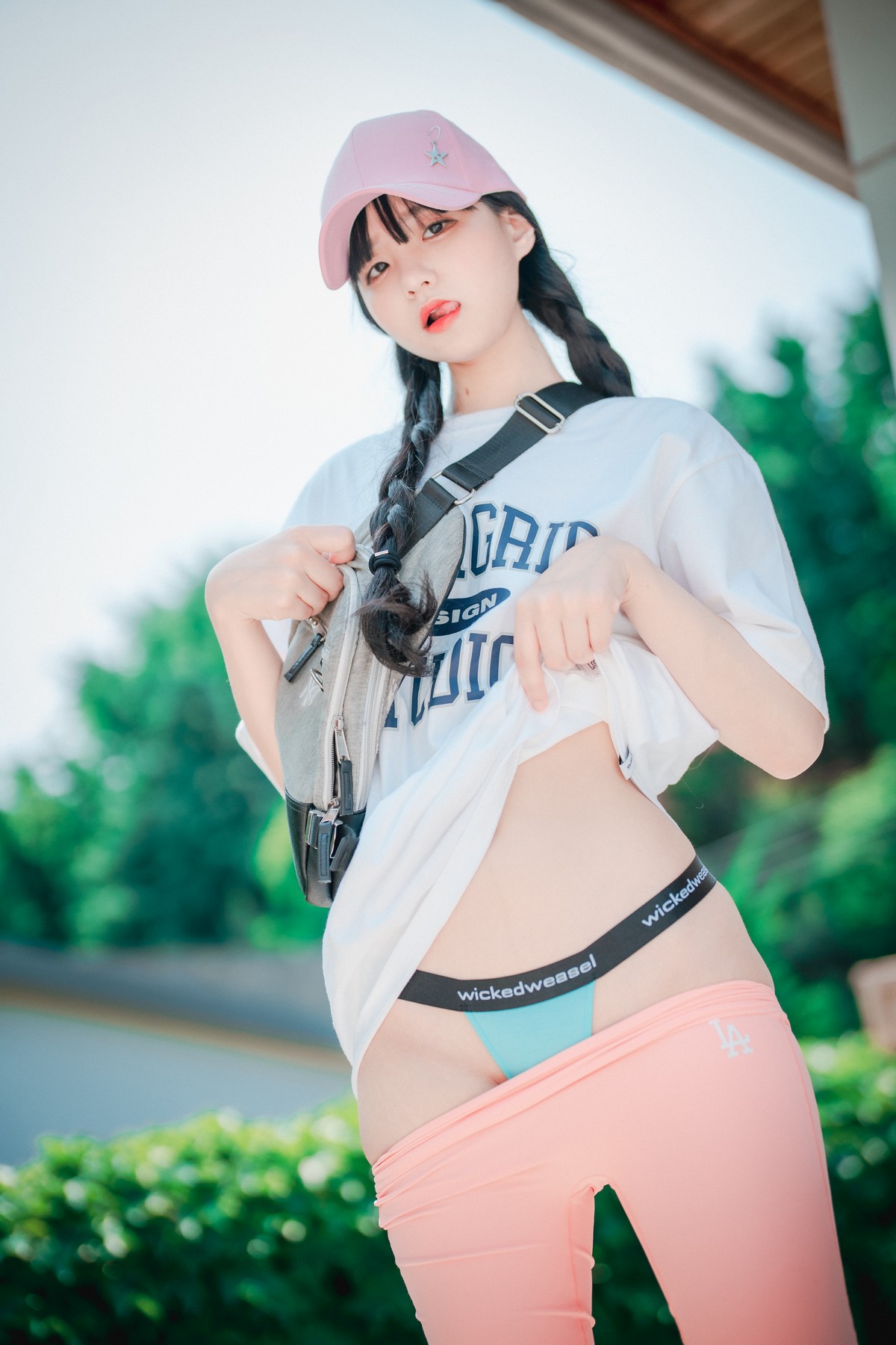 xgyw.top_[DJAWA]No.060_模特Jenny_Loose and Tight Pink主题性感白T配粉色运动裤诱惑写真158P