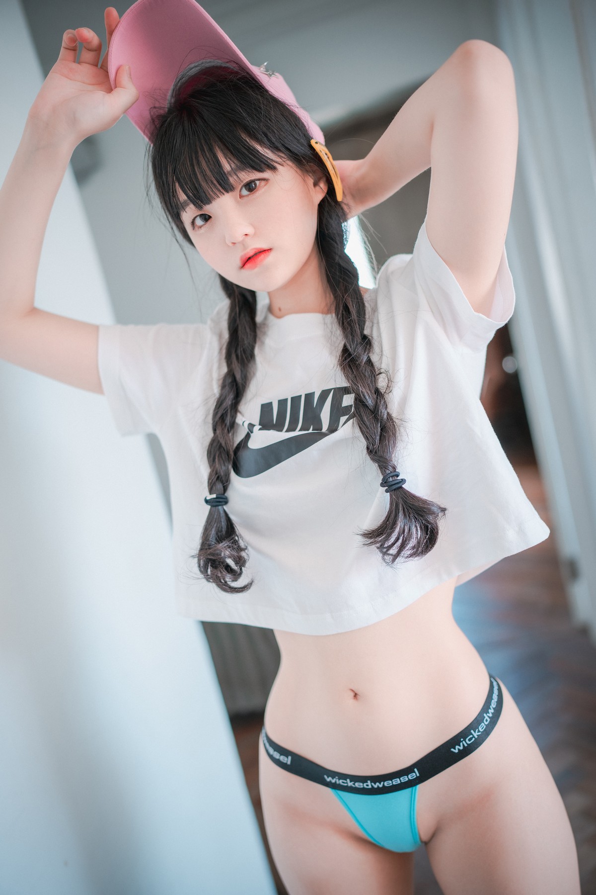 xgyw.top_[DJAWA]No.060_模特Jenny_Loose and Tight Pink主题性感白T配粉色运动裤诱惑写真158P