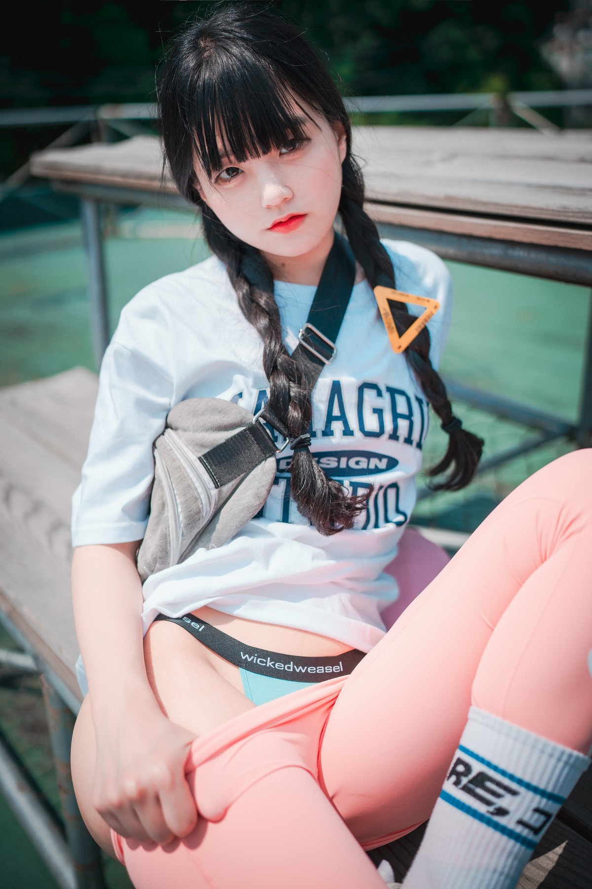 xgyw.top_[DJAWA]No.060_模特Jenny_Loose and Tight Pink主题性感白T配粉色运动裤诱惑写真158P