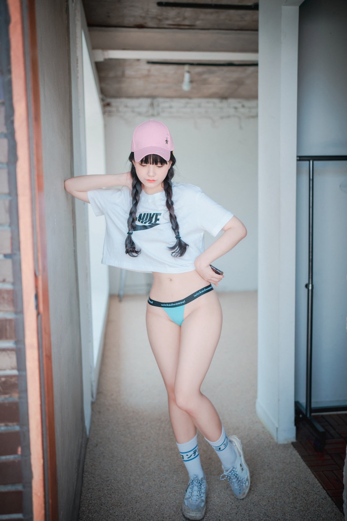 xgyw.top_[DJAWA]No.060_模特Jenny_Loose and Tight Pink主题性感白T配粉色运动裤诱惑写真158P
