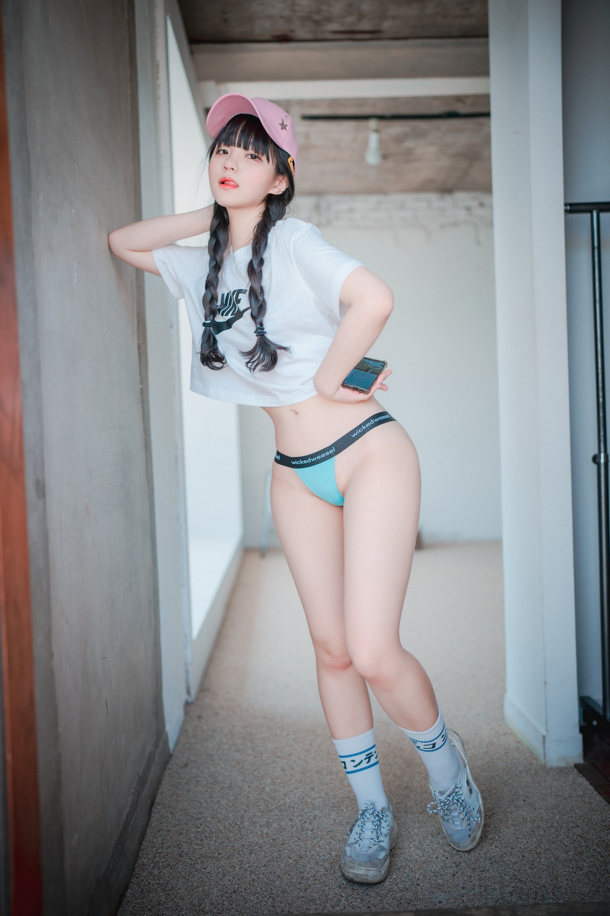 xgyw.top_[DJAWA]No.060_模特Jenny_Loose and Tight Pink主题性感白T配粉色运动裤诱惑写真158P