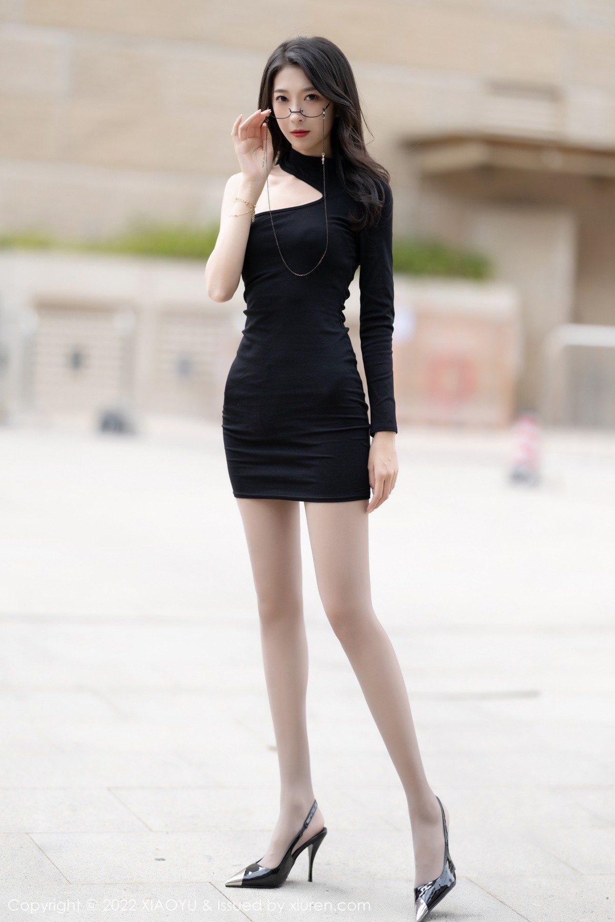 xgyw.top_[XiaoYu画语界]Vol.784_新人模特林乐一私房性感黑色服饰配原色丝袜秀高挑身材迷人写真85P