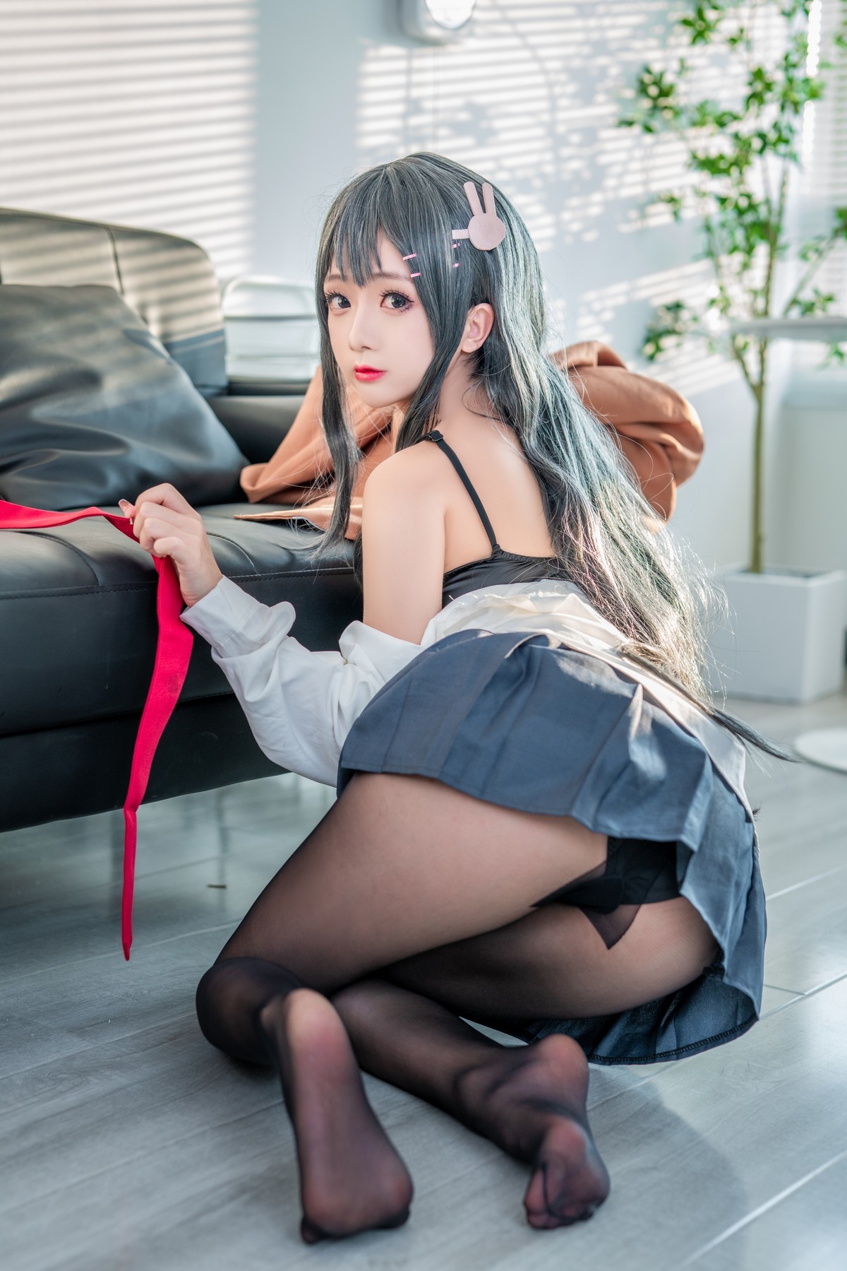 xgyw.top_Cosplay美女日奈娇麻衣校服主题私房性感学生制服半脱露蕾丝内衣迷人诱惑写真73P