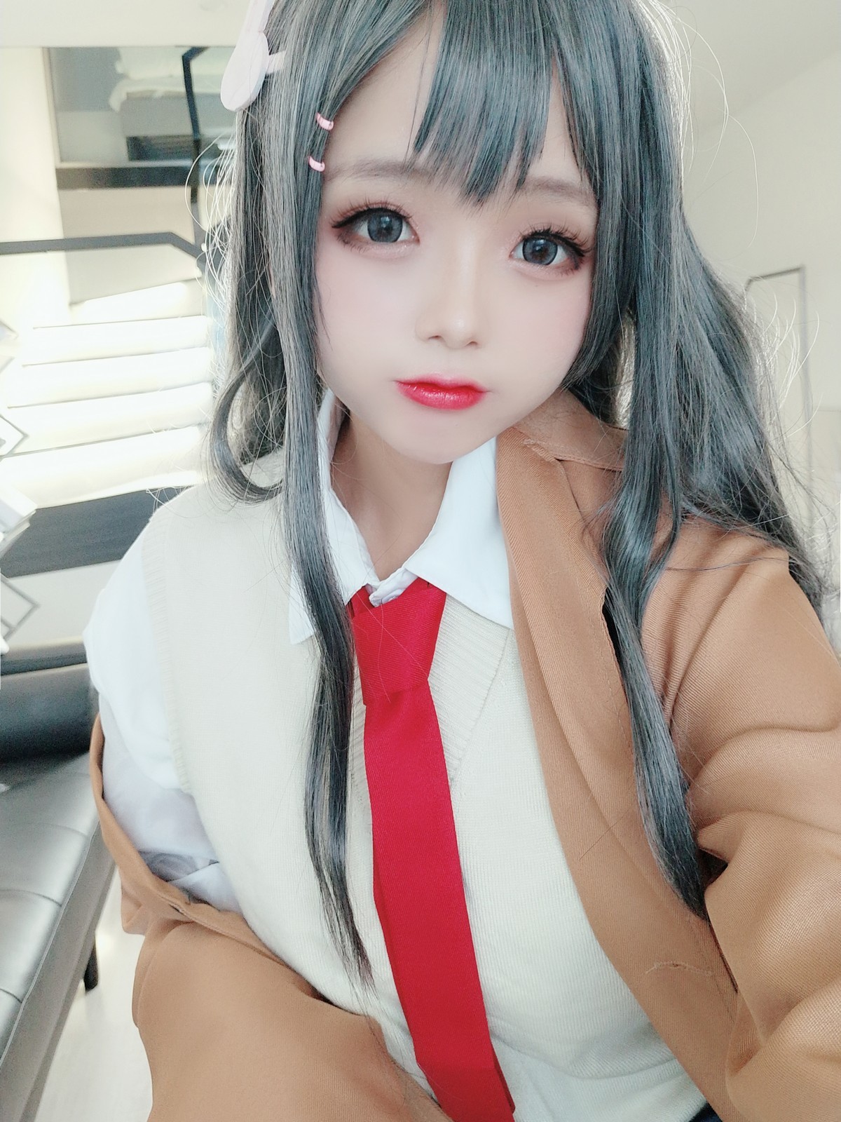 xgyw.top_Cosplay美女日奈娇麻衣校服主题私房性感学生制服半脱露蕾丝内衣迷人诱惑写真73P