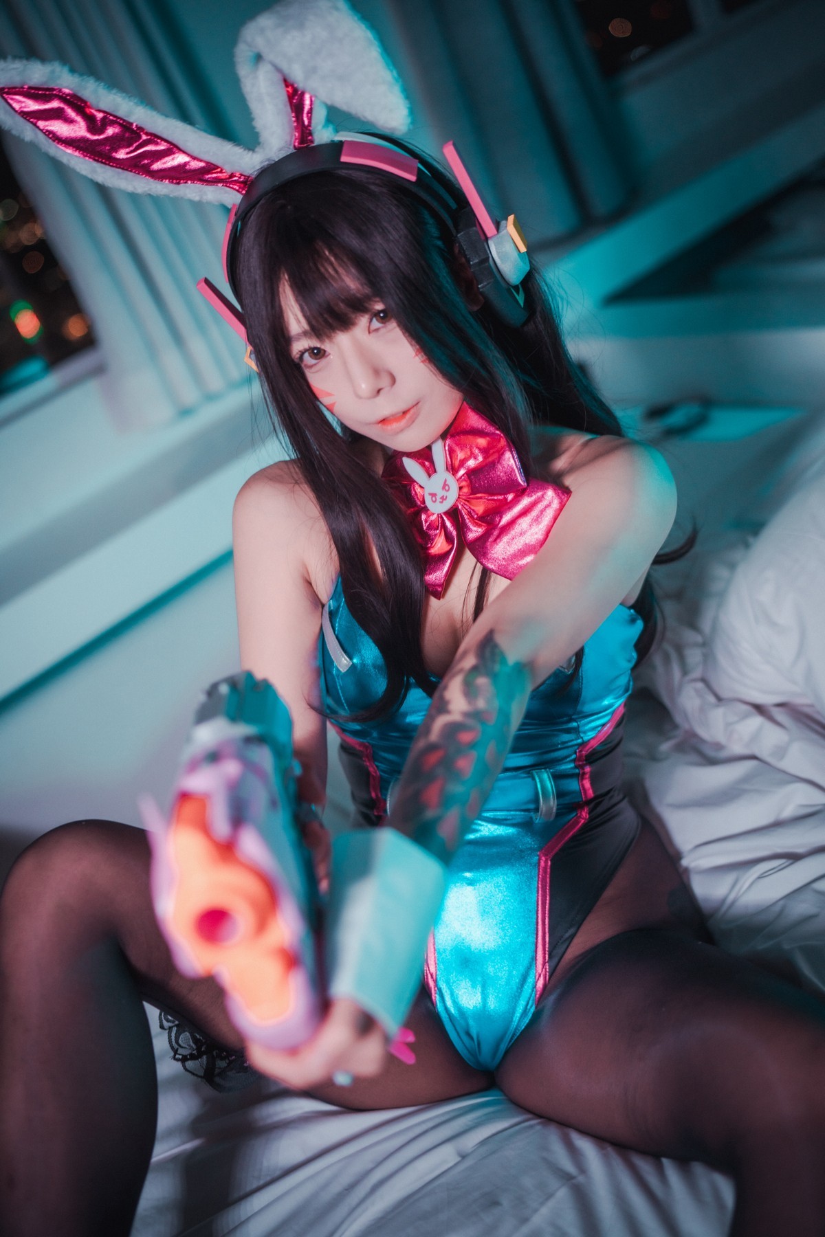 xgyw.top_[DJAWA]No.063_Maruemon_D.Va Bunny Hop主题性感连体衣配黑丝裤袜诱惑写真105P