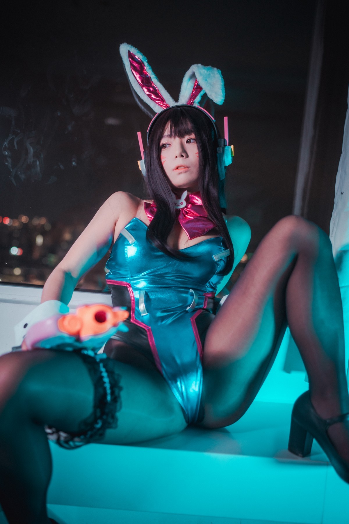 xgyw.top_[DJAWA]No.063_Maruemon_D.Va Bunny Hop主题性感连体衣配黑丝裤袜诱惑写真105P