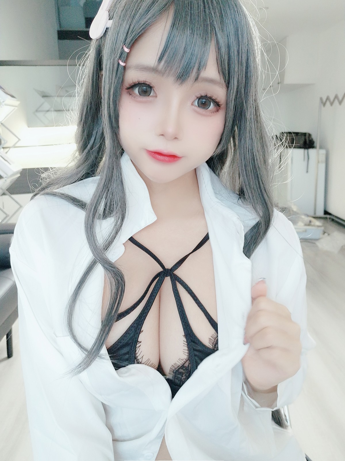 xgyw.top_Cosplay美女日奈娇麻衣校服主题私房性感学生制服半脱露蕾丝内衣迷人诱惑写真73P