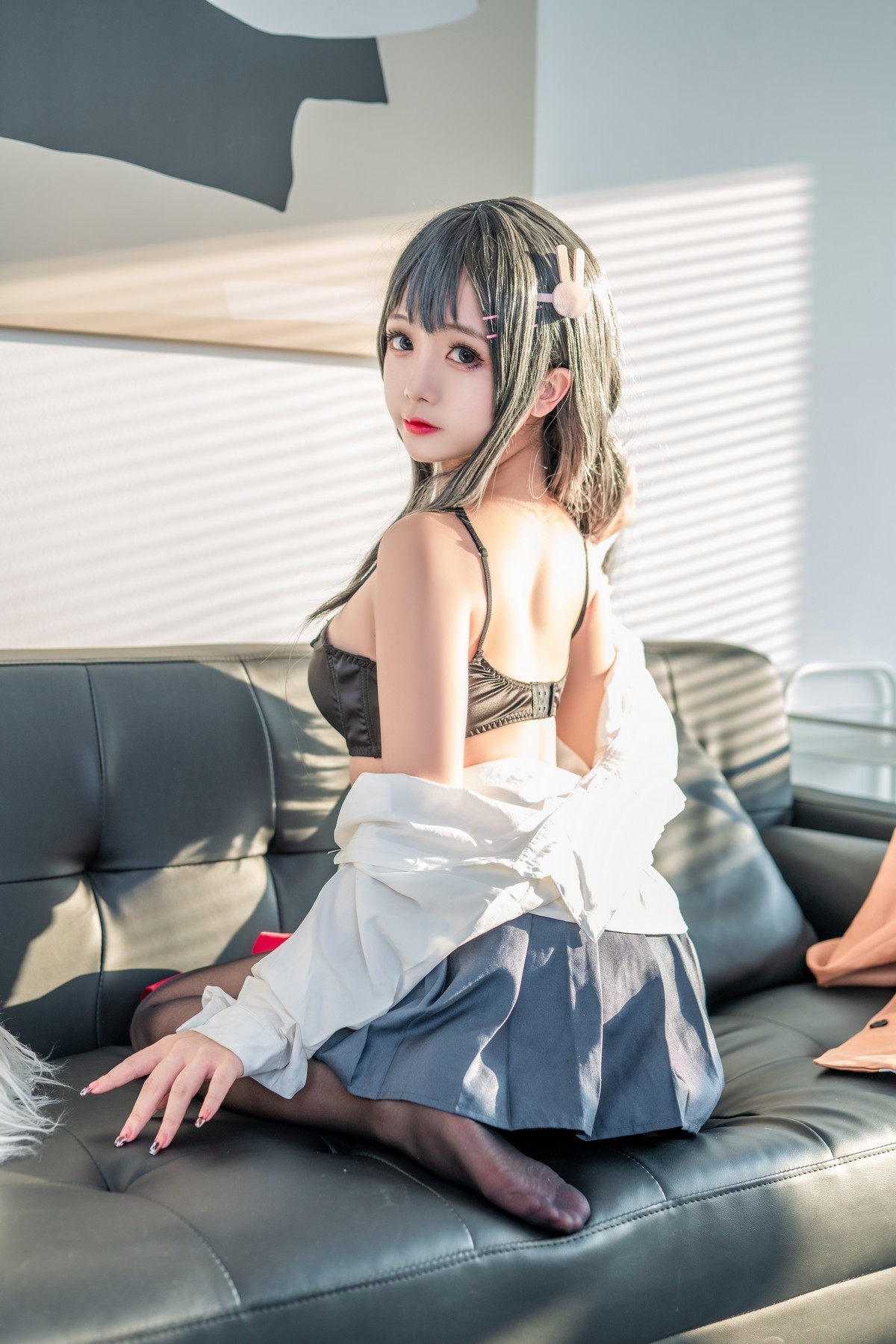xgyw.top_Cosplay美女日奈娇麻衣校服主题私房性感学生制服半脱露蕾丝内衣迷人诱惑写真73P