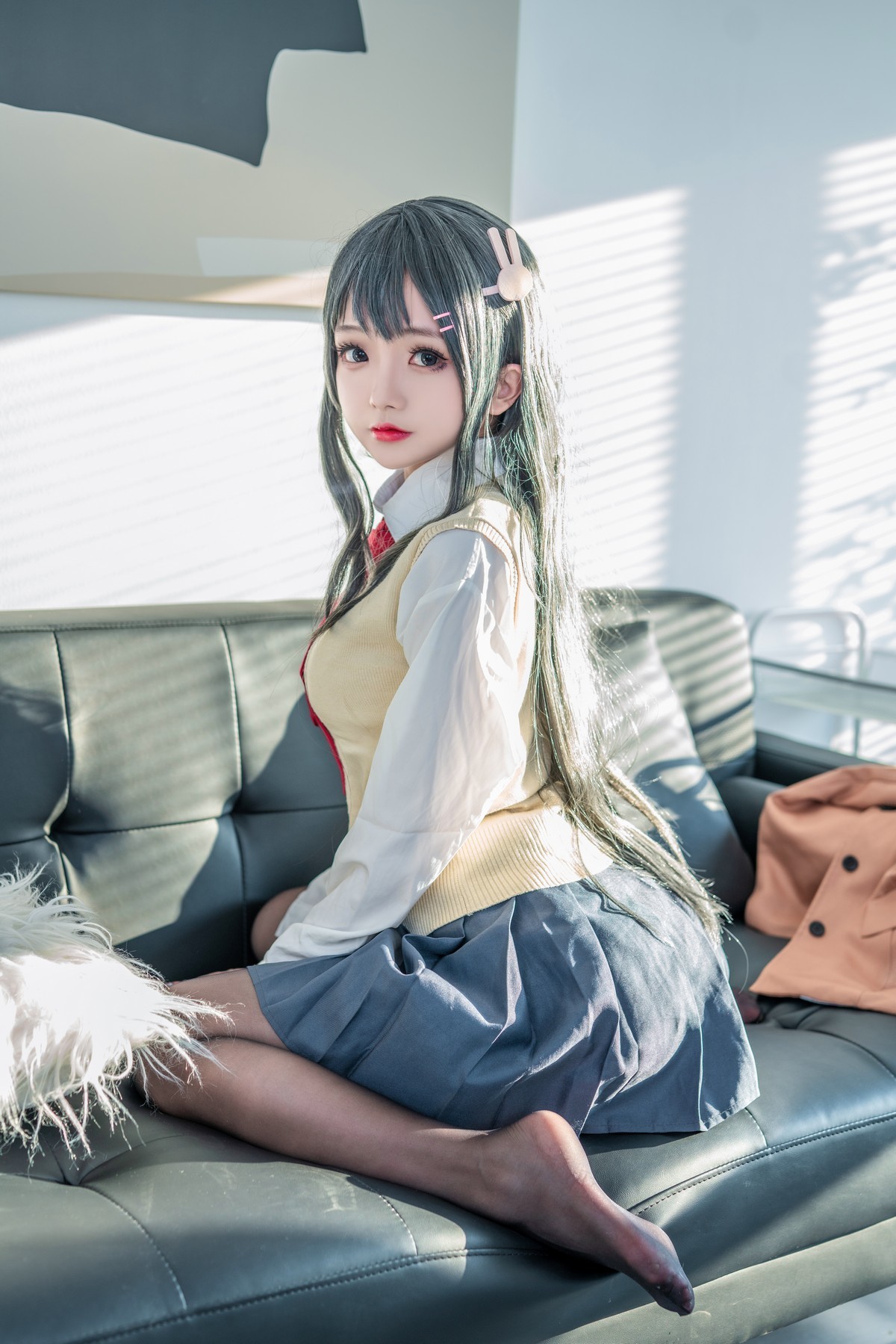 xgyw.top_Cosplay美女日奈娇麻衣校服主题私房性感学生制服半脱露蕾丝内衣迷人诱惑写真73P