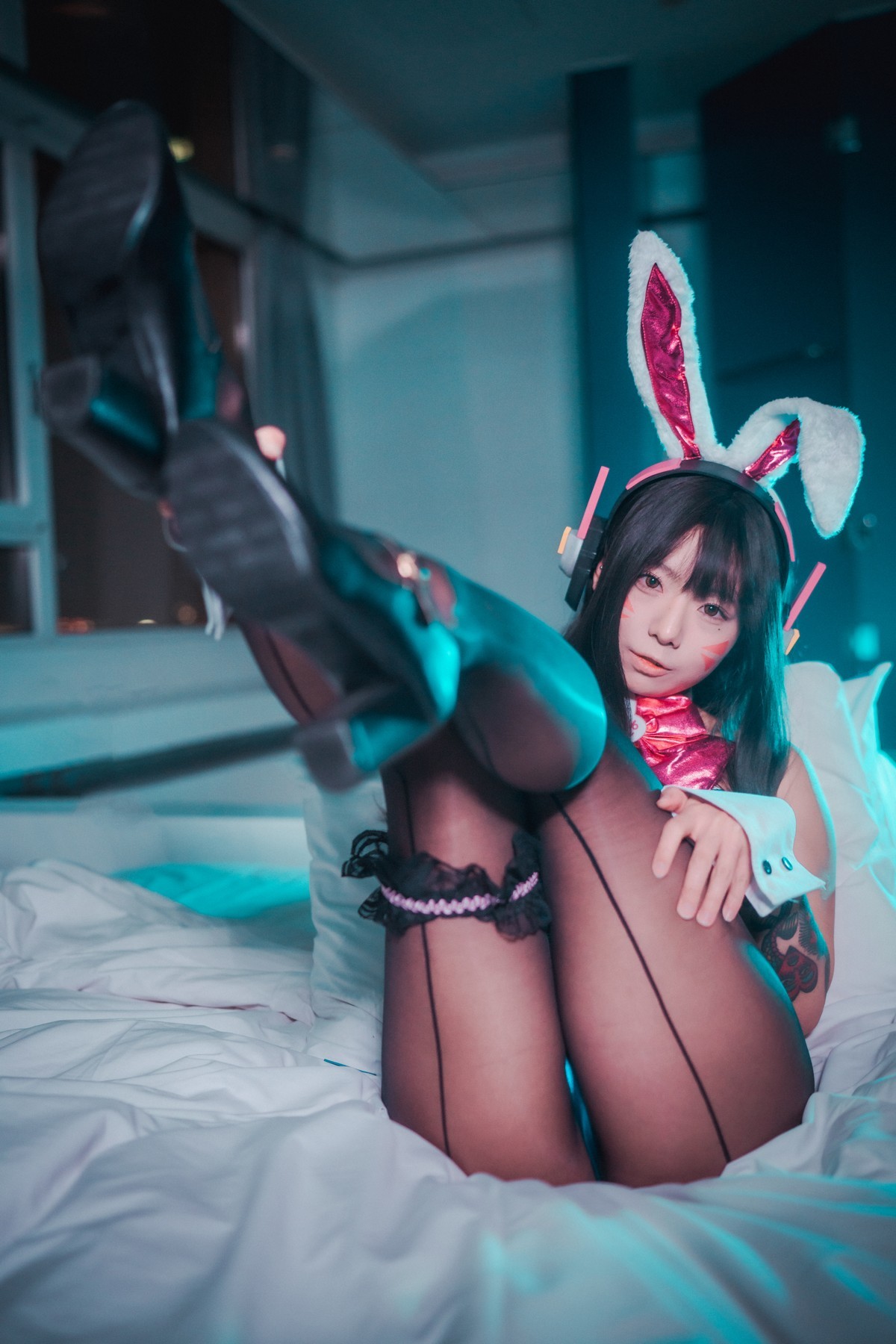 xgyw.top_[DJAWA]No.063_Maruemon_D.Va Bunny Hop主题性感连体衣配黑丝裤袜诱惑写真105P