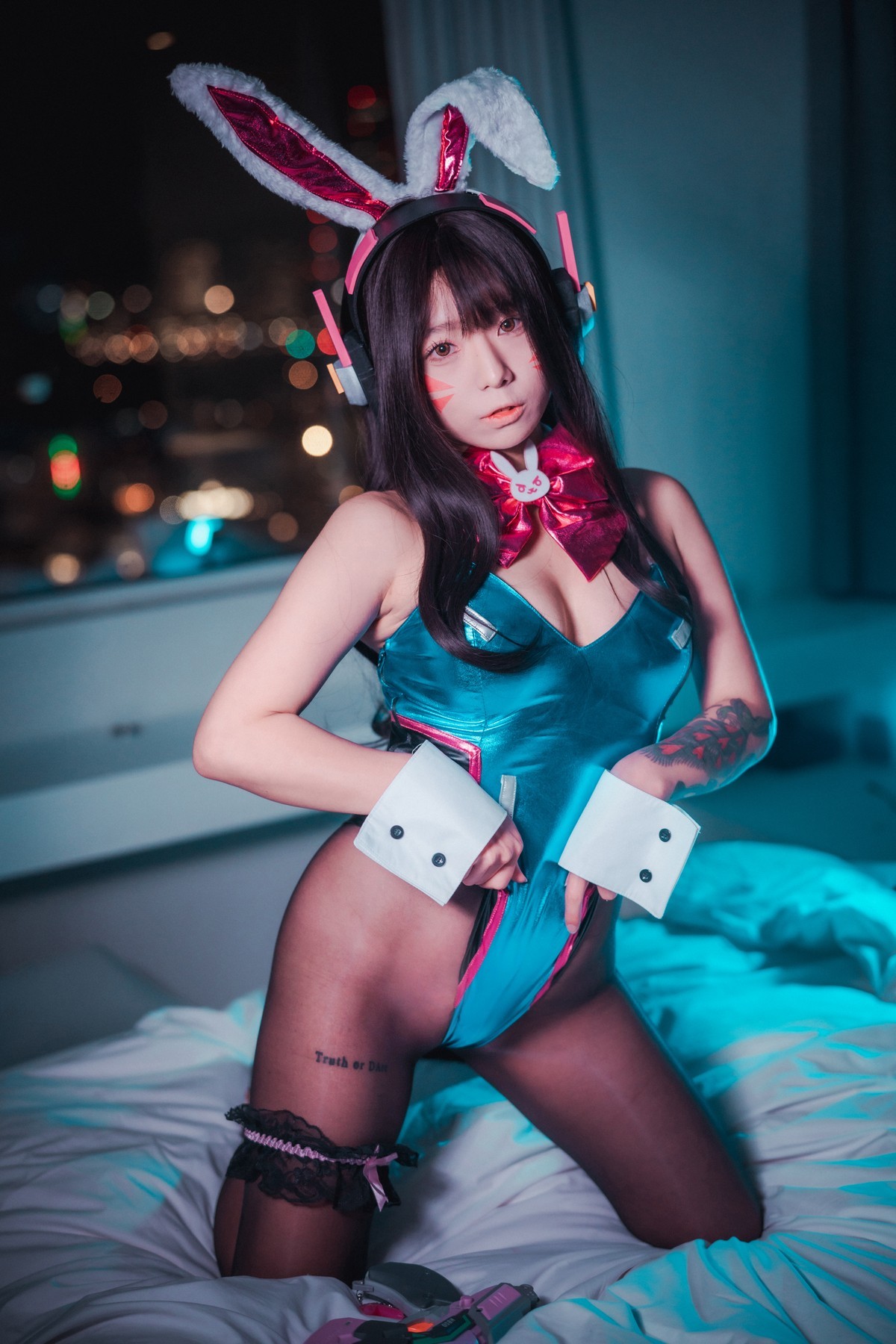xgyw.top_[DJAWA]No.063_Maruemon_D.Va Bunny Hop主题性感连体衣配黑丝裤袜诱惑写真105P