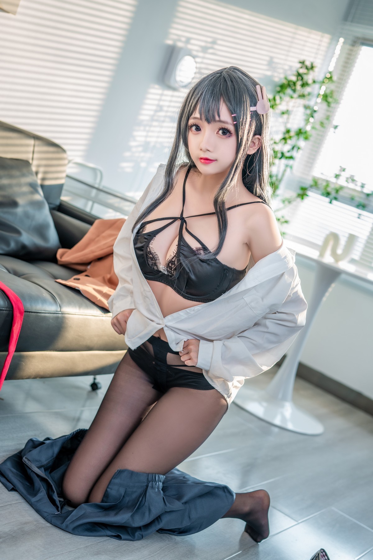 xgyw.top_Cosplay美女日奈娇麻衣校服主题私房性感学生制服半脱露蕾丝内衣迷人诱惑写真73P