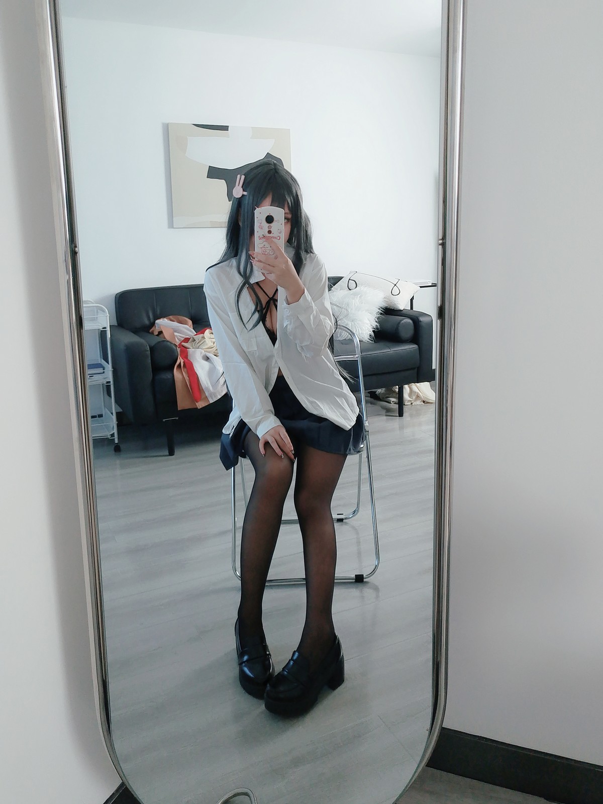 xgyw.top_Cosplay美女日奈娇麻衣校服主题私房性感学生制服半脱露蕾丝内衣迷人诱惑写真73P