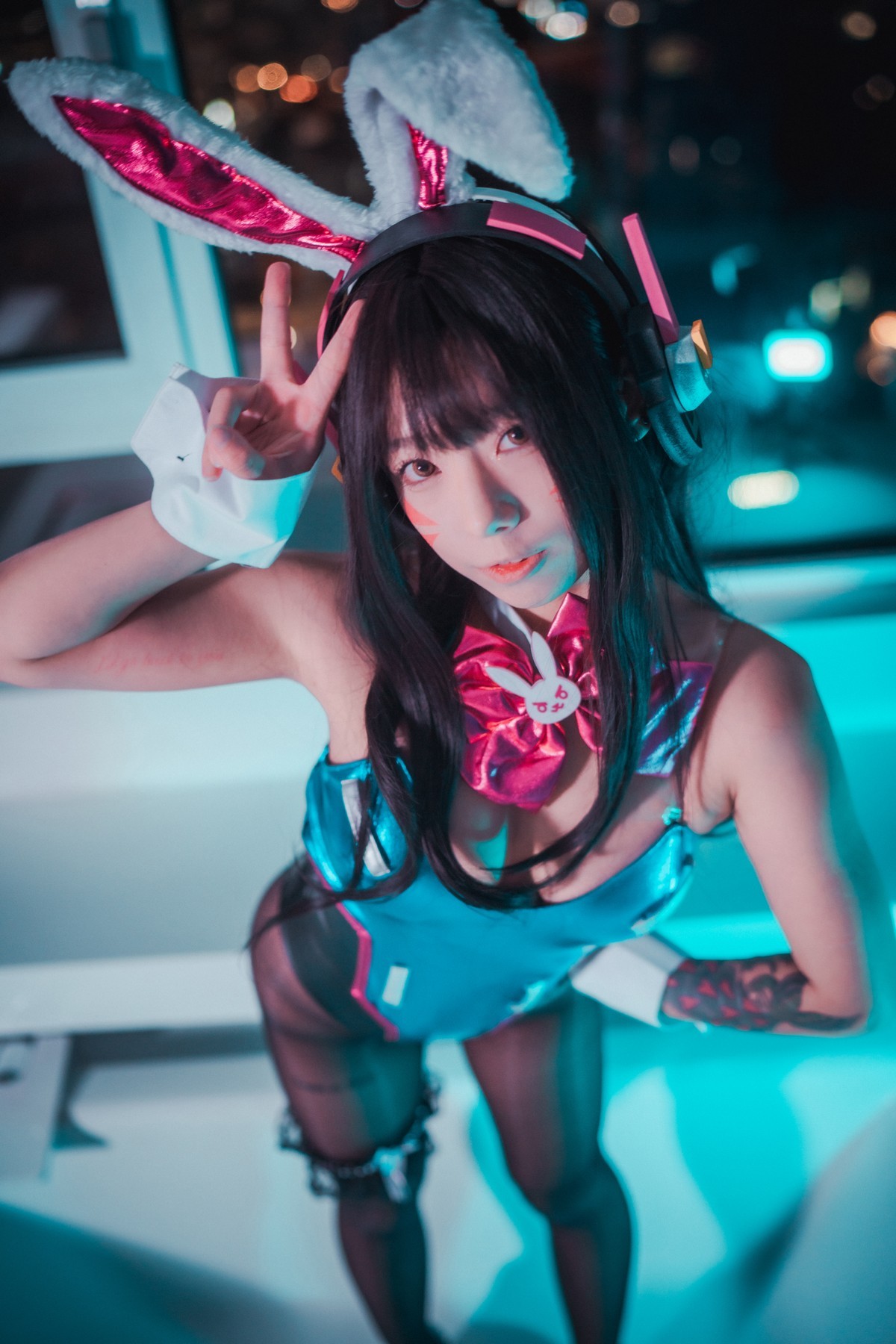 xgyw.top_[DJAWA]No.063_Maruemon_D.Va Bunny Hop主题性感连体衣配黑丝裤袜诱惑写真105P