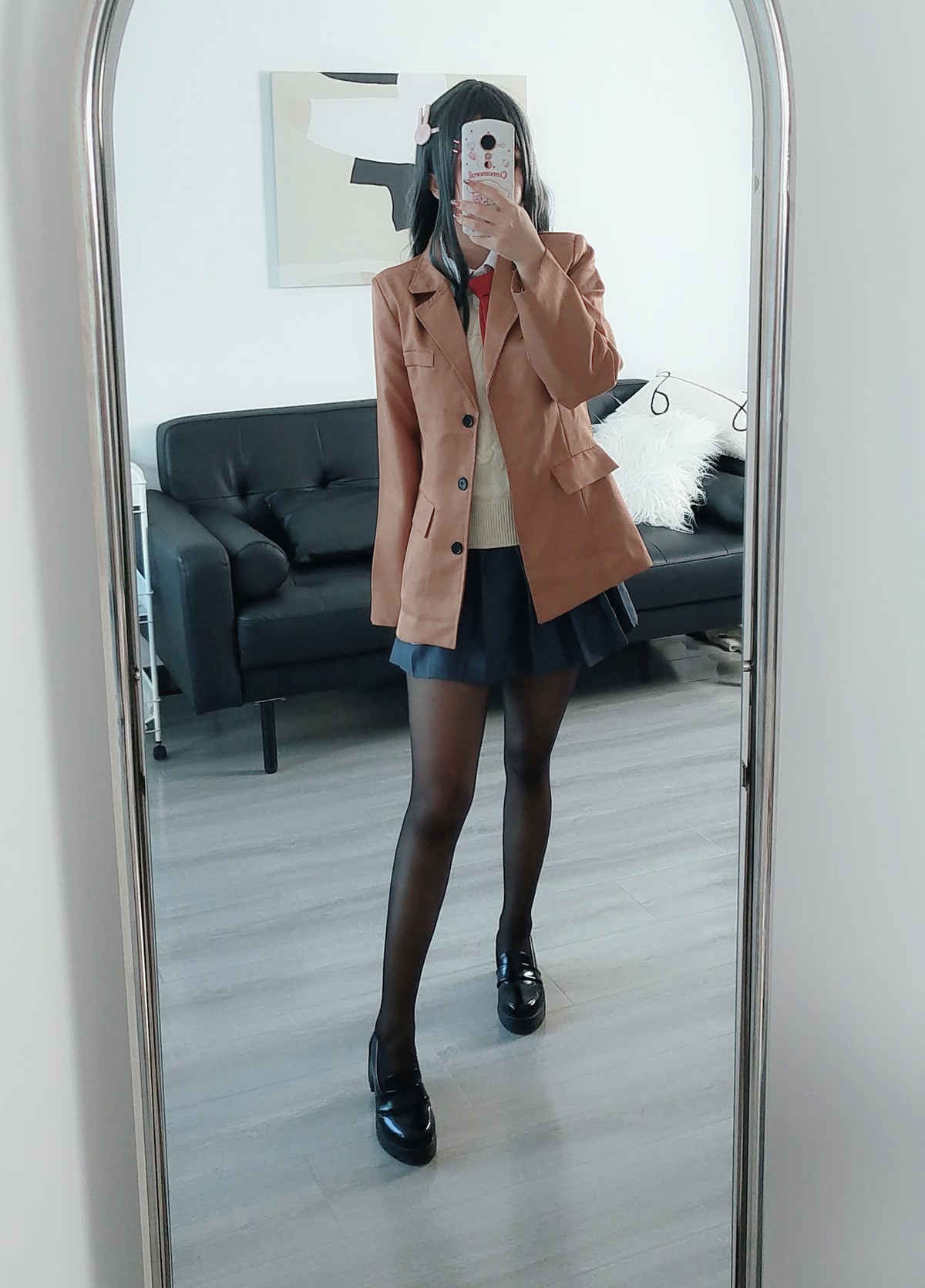 xgyw.top_Cosplay美女日奈娇麻衣校服主题私房性感学生制服半脱露蕾丝内衣迷人诱惑写真73P