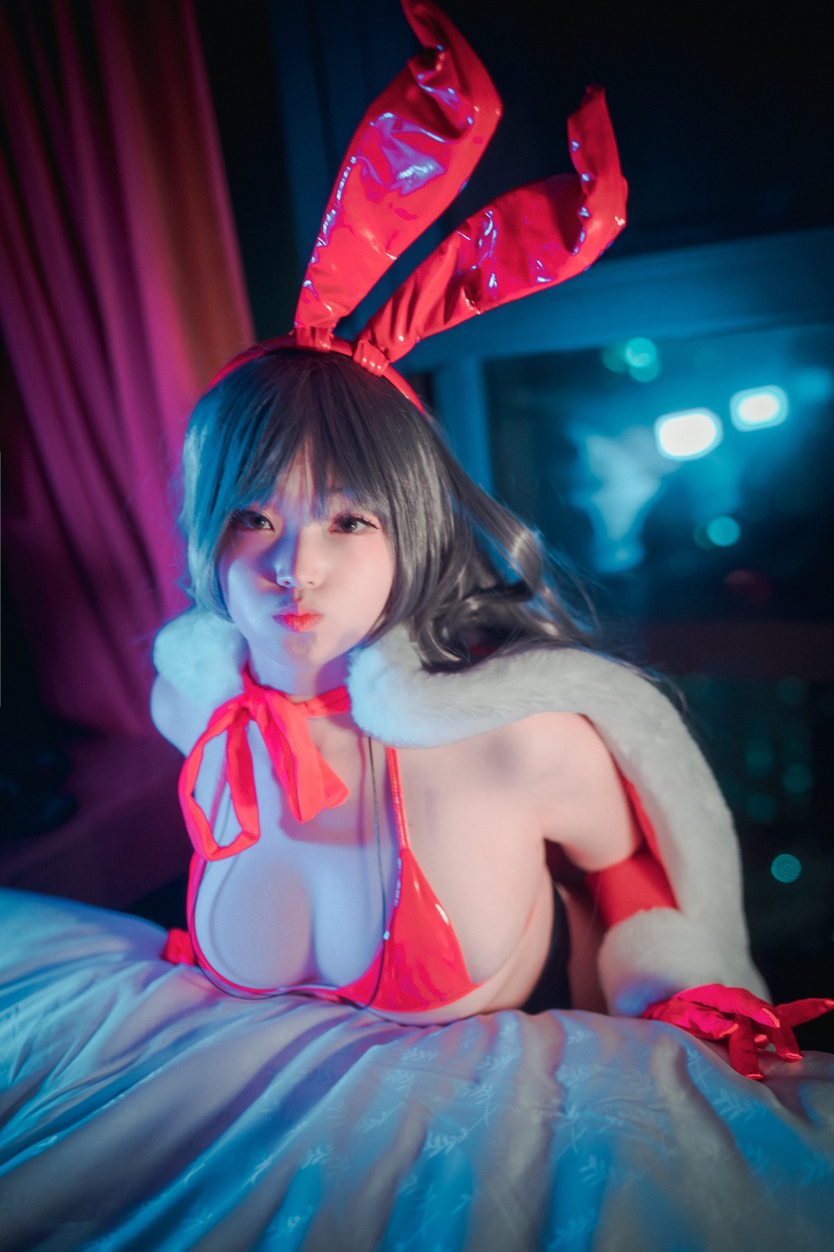 xgyw.top_[DJAWA]No.064_模特BamBi_Nuit de noel主题性感红色皮质内衣秀完美身材诱惑写真127P