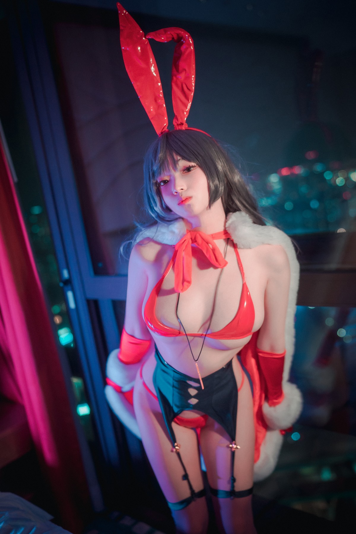 xgyw.top_[DJAWA]No.064_模特BamBi_Nuit de noel主题性感红色皮质内衣秀完美身材诱惑写真127P