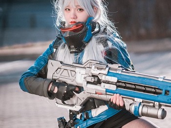 [DJAWA]No.066_车模Jenny_Soldier：76主题户外青春美女战士装扮超薄黑色丝袜骚扰写真15P