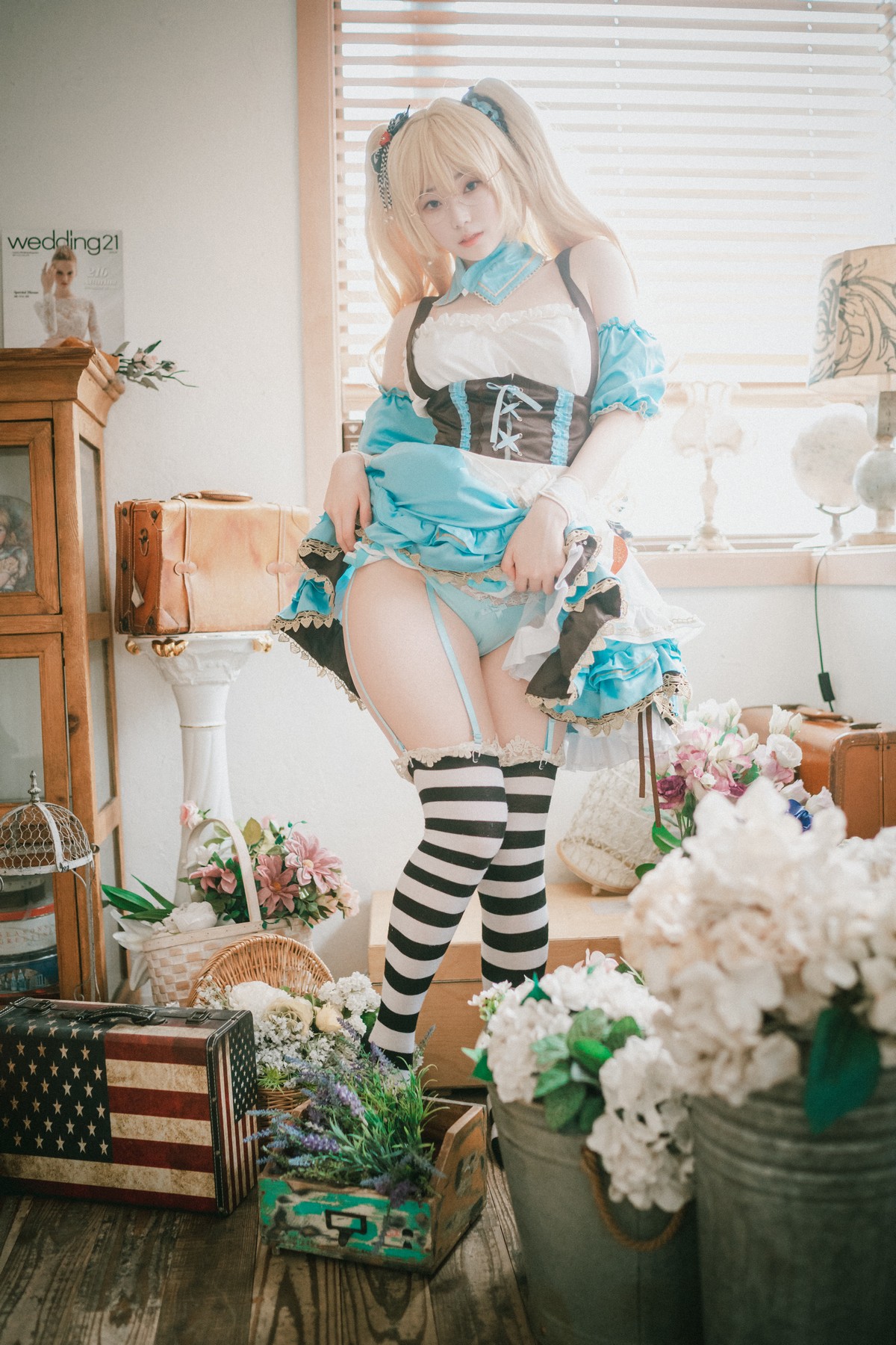xgyw.top_[DJAWA]No.069_韩国模特_Alice in Glasses主题性感眼镜美少女私房女仆装诱惑写真49P