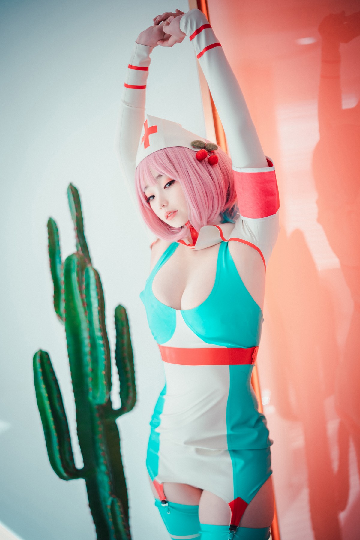 xgyw.top_[DJAWA]No.073_模特BamBi_Cling To Latex主题私房性感护士装露完美身材诱惑写真46P