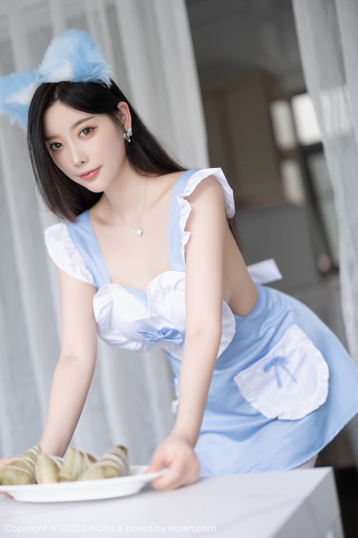 xgyw.top_[XiaoYu画语界]Vol.791_女神杨晨晨Yome端午节主题淡蓝色收身衣配白丝吊袜诱惑写真103P