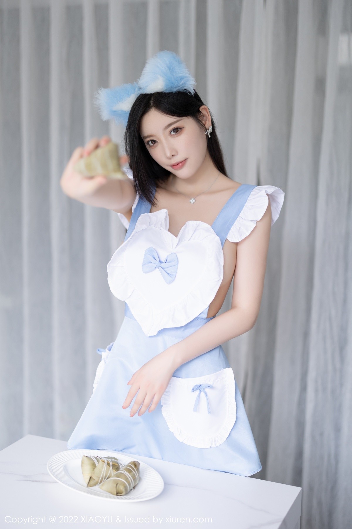 xgyw.top_[XiaoYu画语界]Vol.791_女神杨晨晨Yome端午节主题淡蓝色收身衣配白丝吊袜诱惑写真103P
