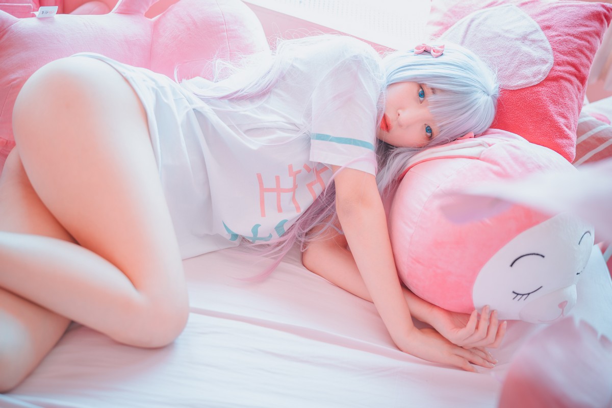 xgyw.top_[DJAWA]No.076_模特姜仁卿_Eromanga Sensei主题私房床上性感运动服迷人诱惑写真41P