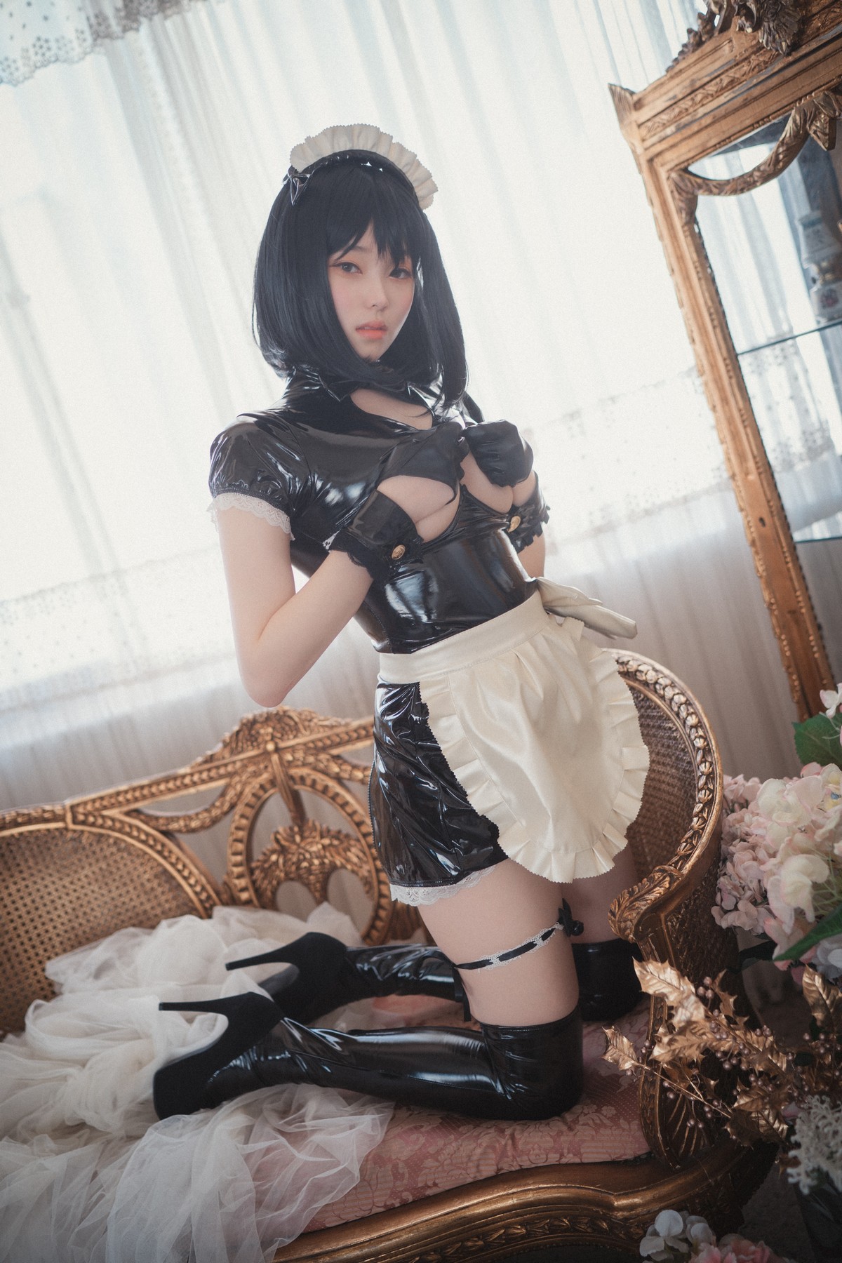 xgyw.top_[DJAWA]No.077_BamBi_Femme de Chambre en Latex主题皮质服饰秀丰满身材诱惑写真67P