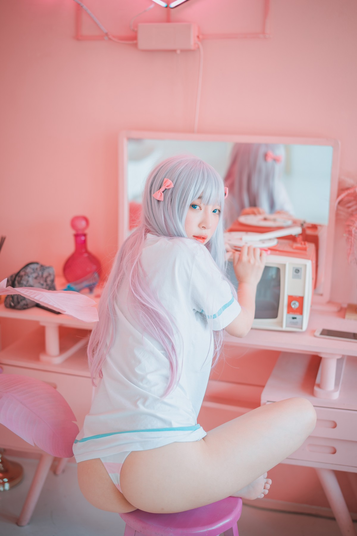 xgyw.top_[DJAWA]No.076_模特姜仁卿_Eromanga Sensei主题私房床上性感运动服迷人诱惑写真41P