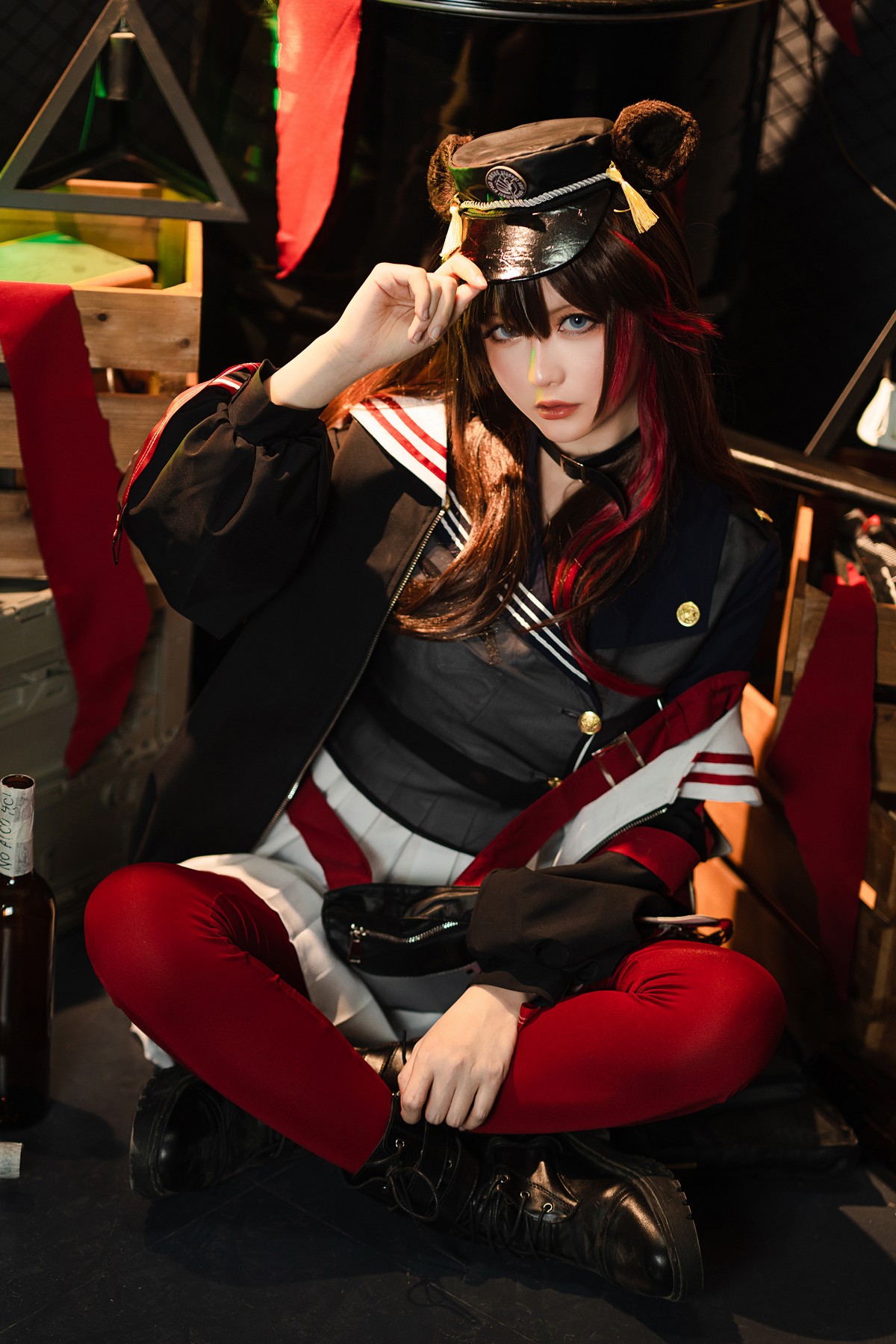 xgyw.top_Coser小姐姐星之迟迟凛冬主题美女战士装扮性感白短裙配红丝袜迷人诱惑写真26P