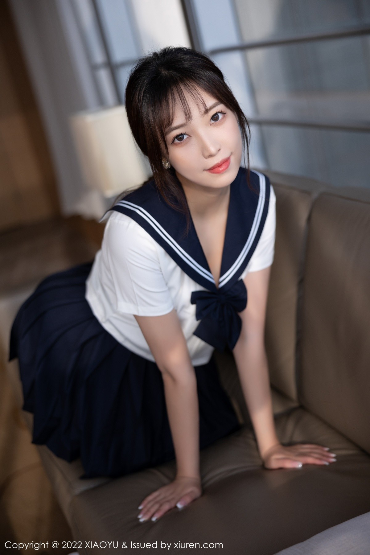 xgyw.top_[XiaoYu画语界]Vol.794_模特郑颖姗青岛旅拍性感学生制服配超薄黑丝秀翘臀美腿诱惑写真85P