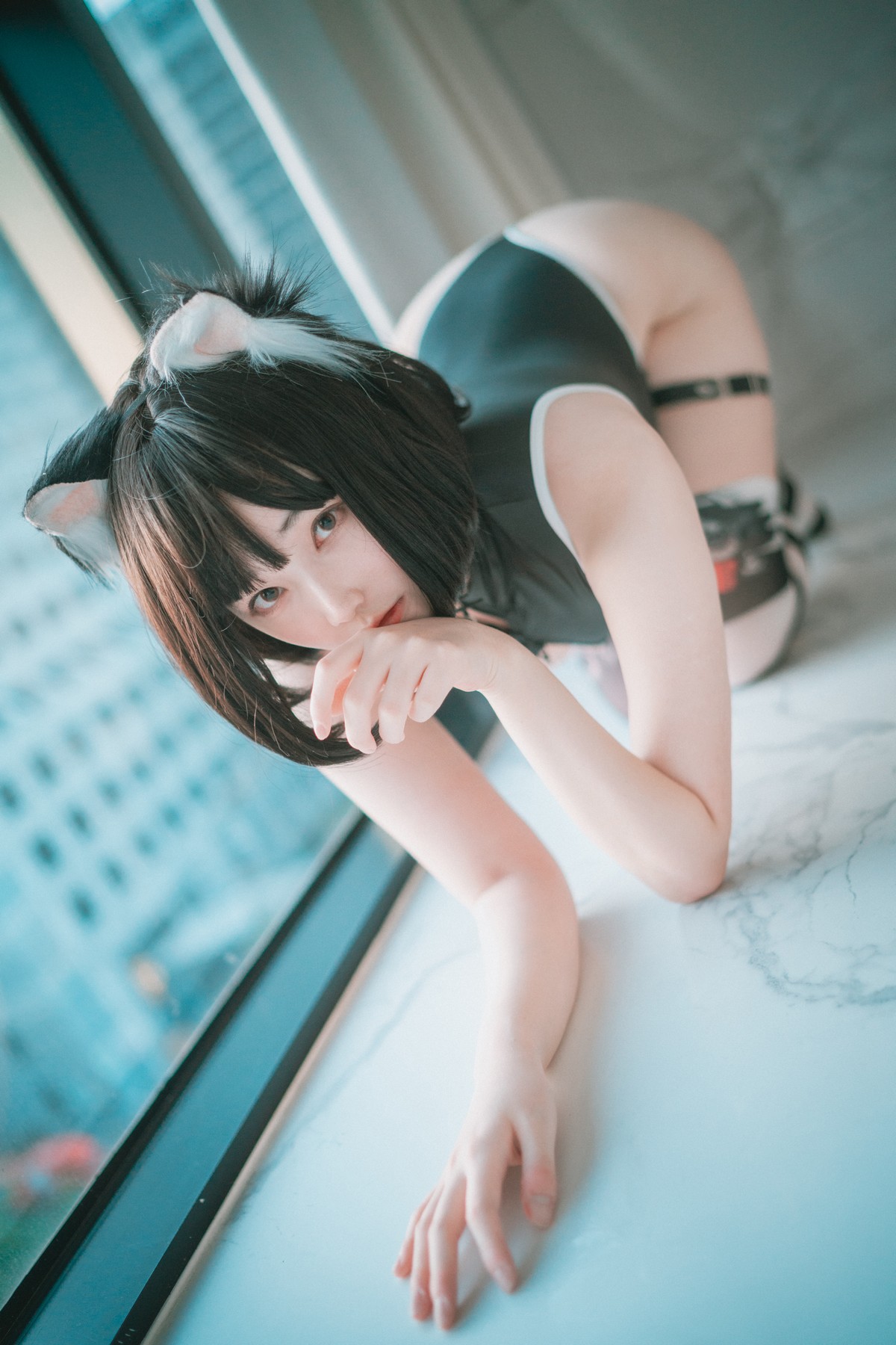 xgyw.top_[DJAWA]No.083_Bambi_Le chat déteste la douche主题浴室黑色连体衣秀翘臀诱惑写真25P