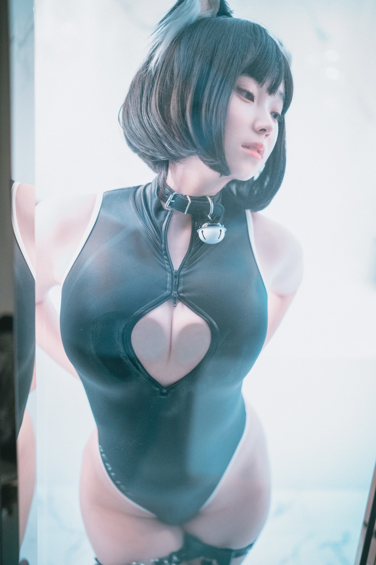 xgyw.top_[DJAWA]No.083_Bambi_Le chat déteste la douche主题浴室黑色连体衣秀翘臀诱惑写真25P