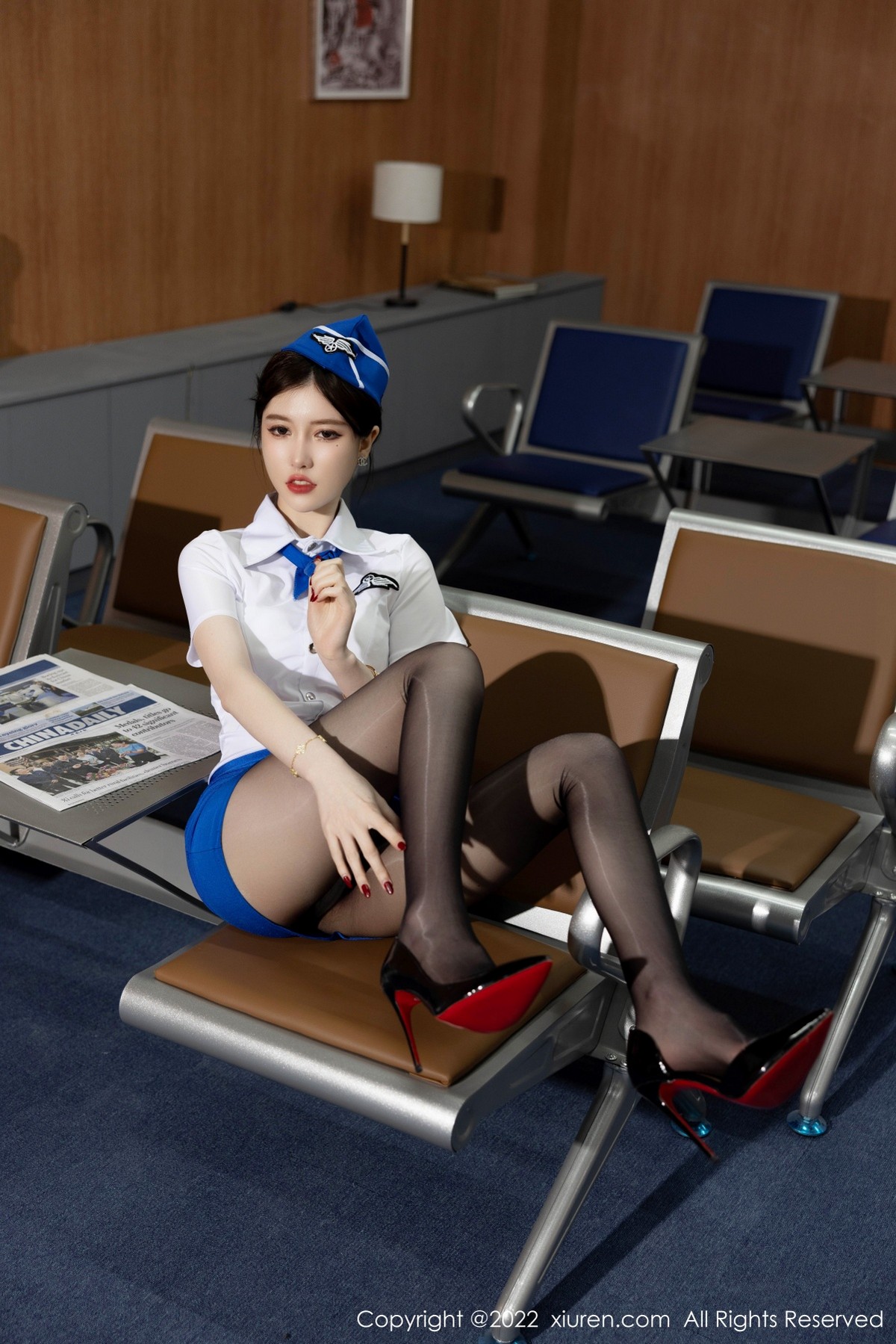 xgyw.top_XiuRen第5125期_模特美桃酱海南心愿旅拍制服主题白色内衣配超薄黑丝诱惑写真75P