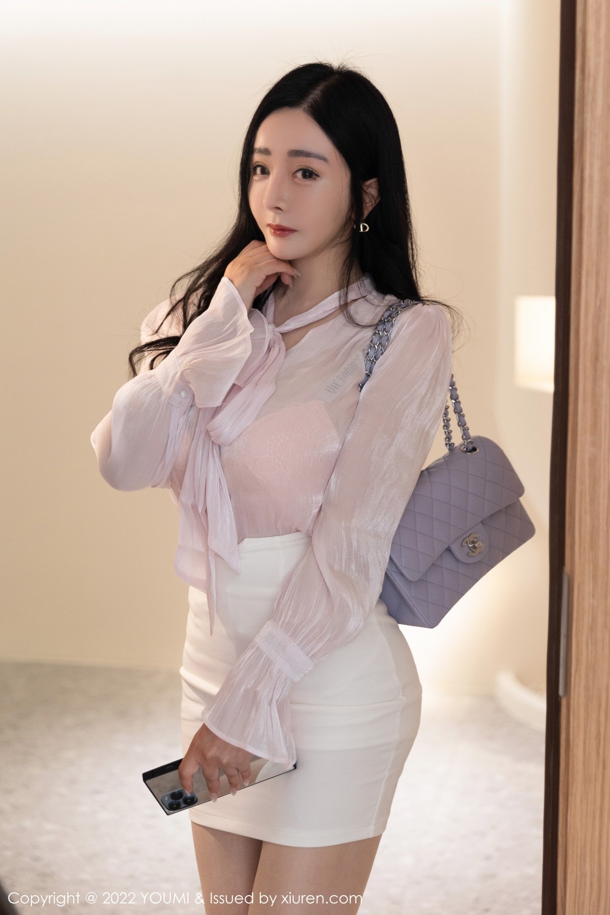 xgyw.top_[YouMi尤蜜荟]Vol.801_女神允爾大理旅拍性感粉色薄纱配白短裙半脱秀丰满身材诱惑写真79P