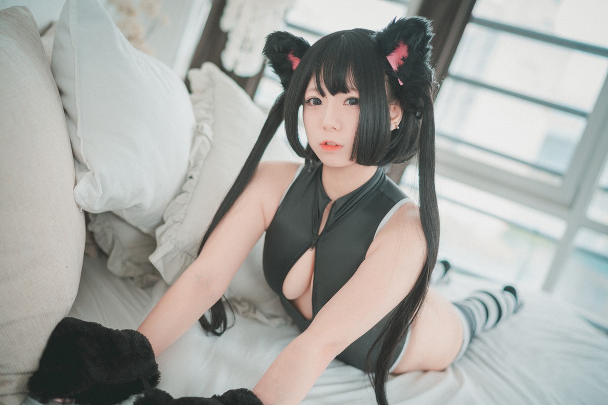xgyw.top_[DJAWA]No.091_模特Maruemon_Realised Feral Cat主题私房黑色高叉连体衣诱惑写真55P
