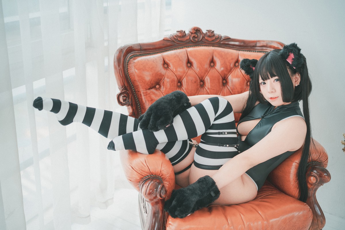 xgyw.top_[DJAWA]No.091_模特Maruemon_Realised Feral Cat主题私房黑色高叉连体衣诱惑写真55P