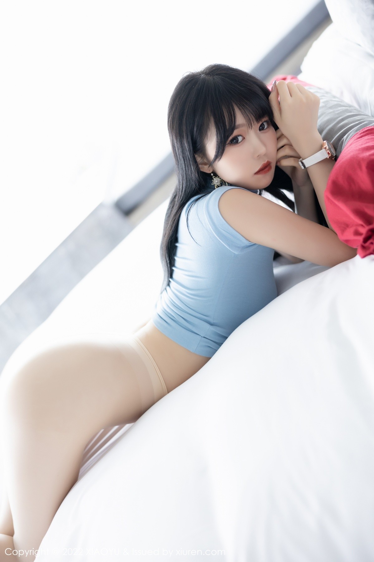 xgyw.top_[XiaoYu画语界]Vol.797_模特奶瓶性感蓝色收身衣配蓝色牛仔裤半脱露无内肉丝诱惑写真83P