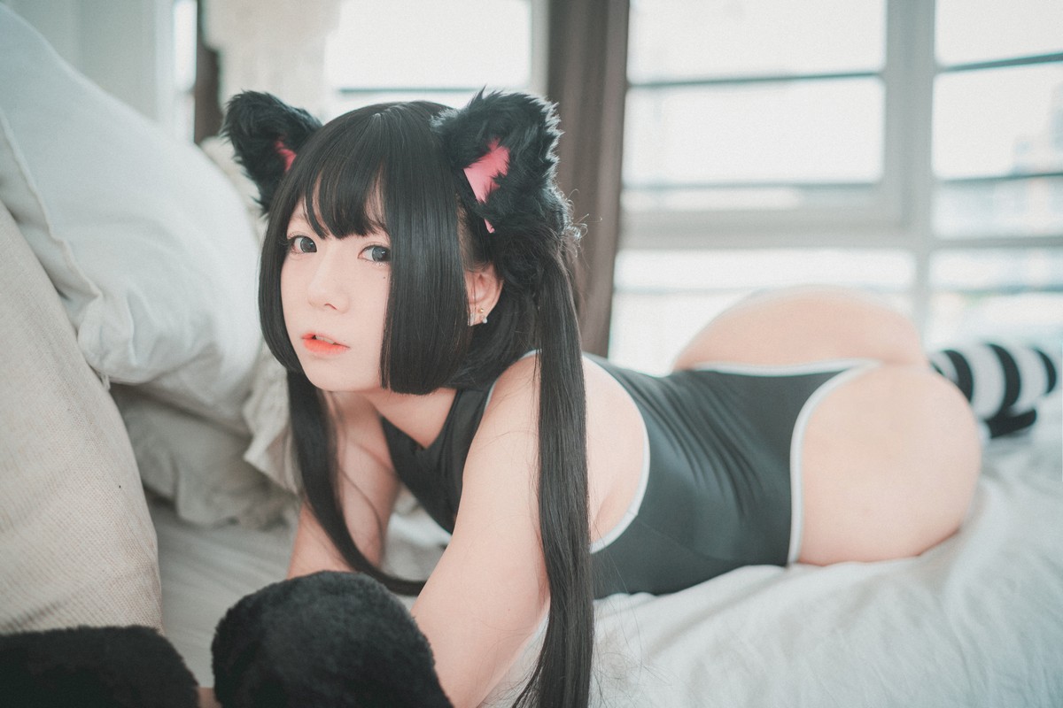 xgyw.top_[DJAWA]No.091_模特Maruemon_Realised Feral Cat主题私房黑色高叉连体衣诱惑写真55P